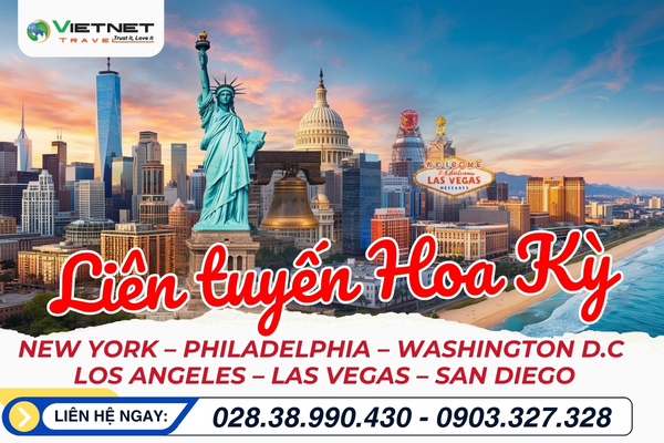 TOUR DU LỊCH MỸ 2026: NEW YORK – PHILADELPHIA – WASHINGTON D.C - LOS ANGELES – LAS VEGAS – SAN DIEGO