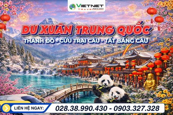DU LỊCH TRUNG QUỐC 2026: THÀNH ĐÔ - CỬU TRẠI CÂU - TẤT BĂNG CÂU 6N5Đ