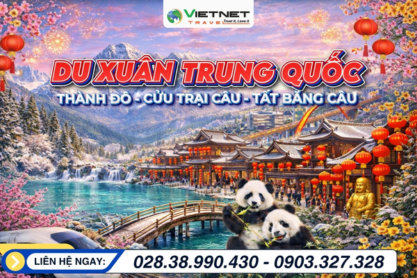 DU LỊCH TRUNG QUỐC 2026: THÀNH ĐÔ - CỬU TRẠI CÂU - TẤT BĂNG CÂU 6N5Đ